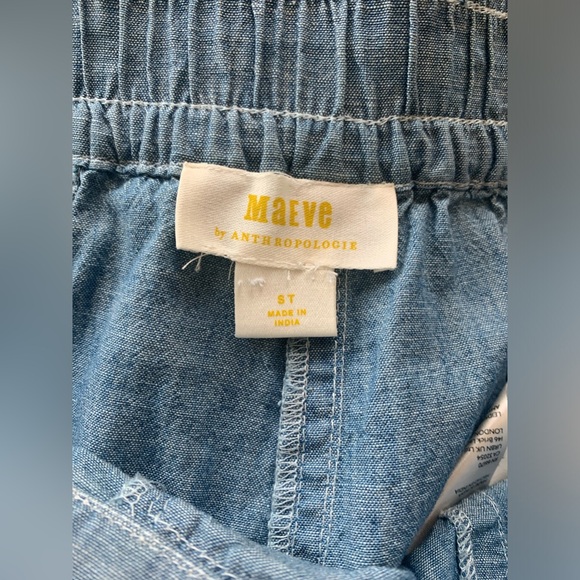 NWT, Maeve/Anthropologie La Ponche Cotton Pull On Denim Wide Leg Pant, Sz STall - Picture 12 of 14